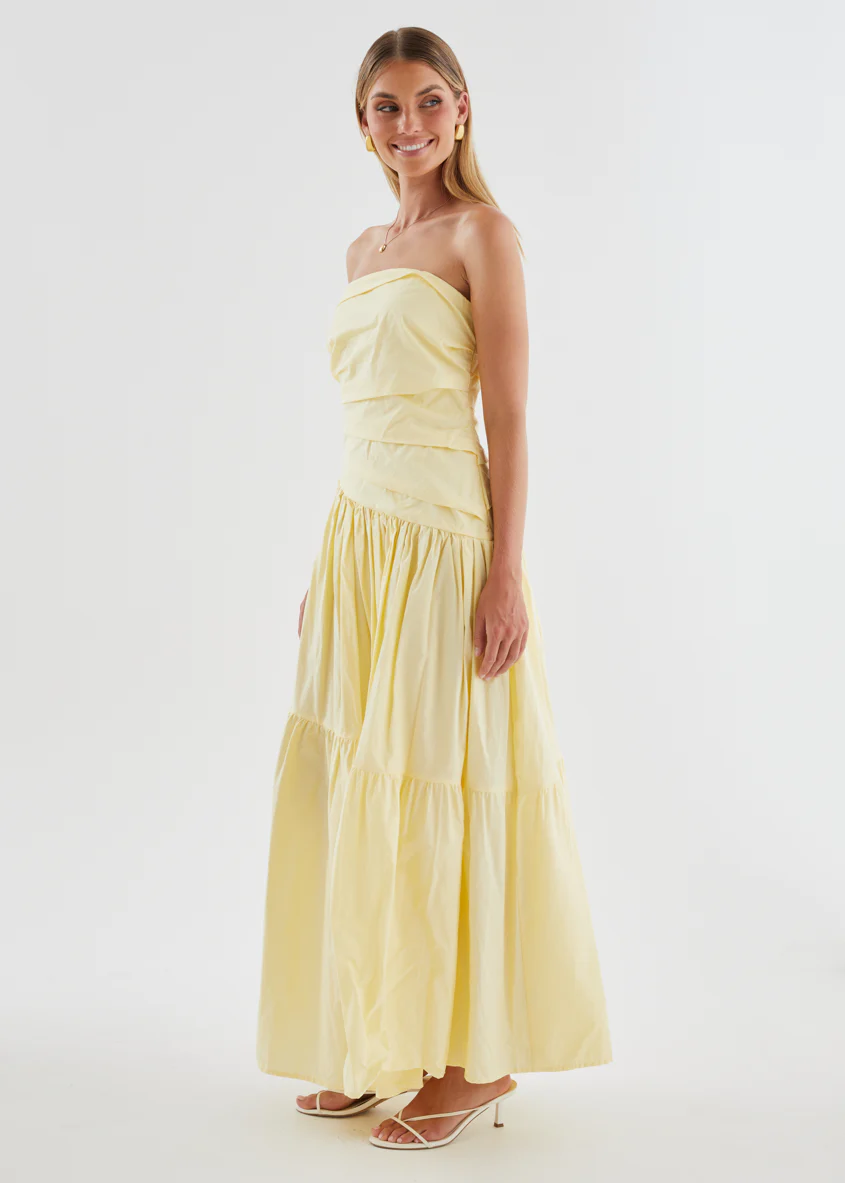 Abie Strapless Maxi Dress - Banana - Image 8