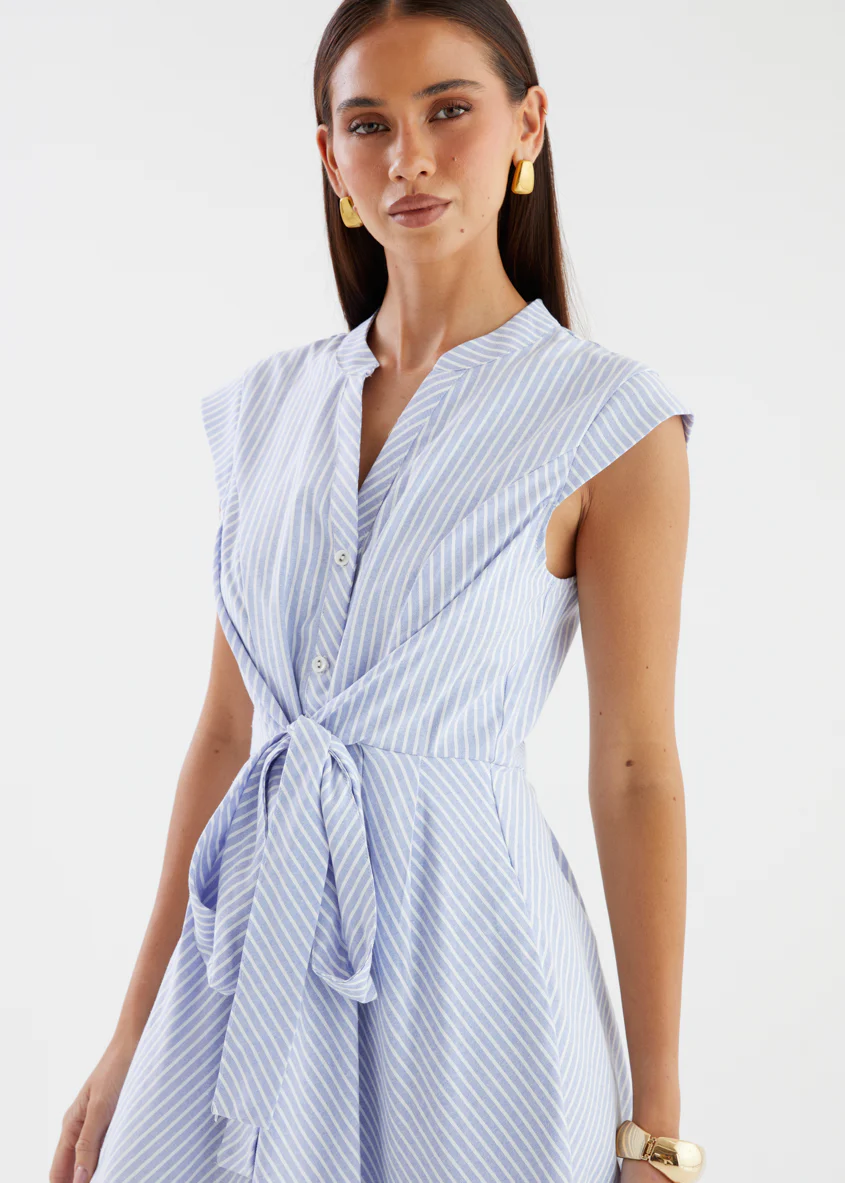 Adelle Midi Dress - Baby Blue - Image 10