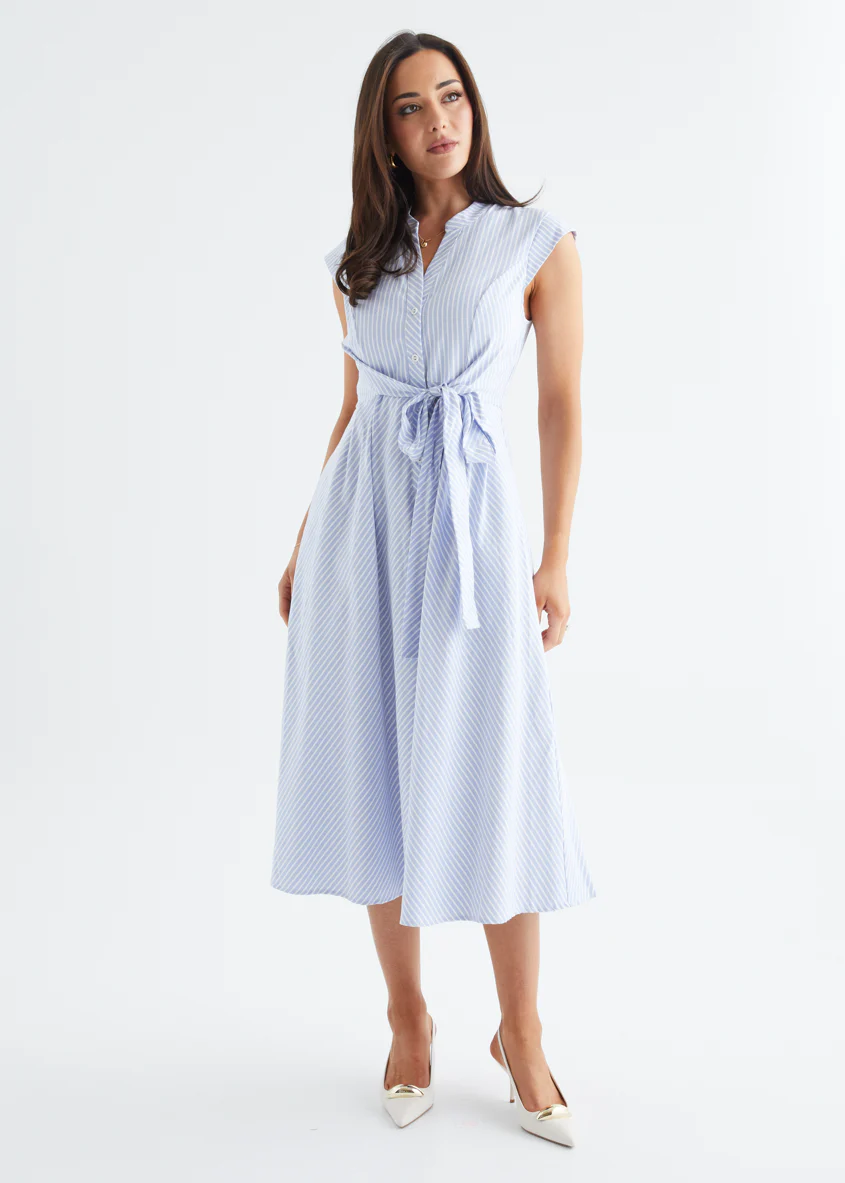 Adelle Midi Dress - Baby Blue - Image 15