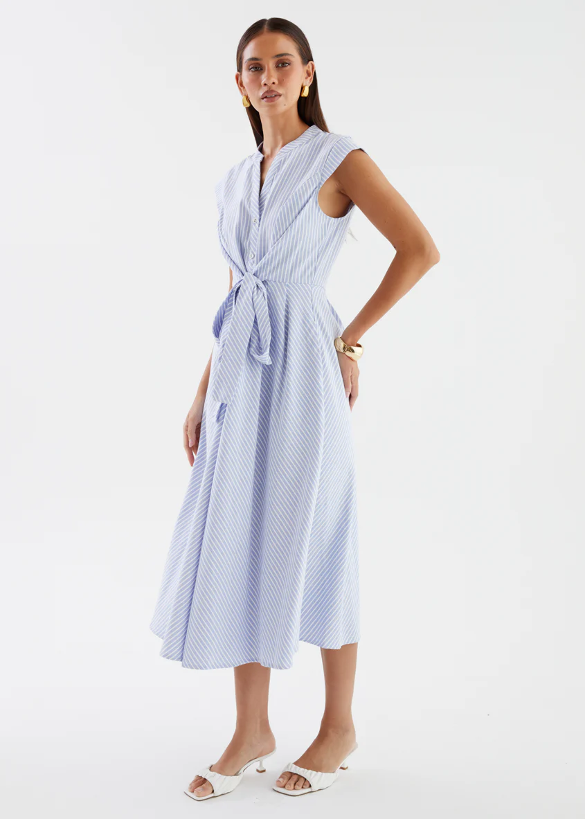 Adelle Midi Dress - Baby Blue - Image 8
