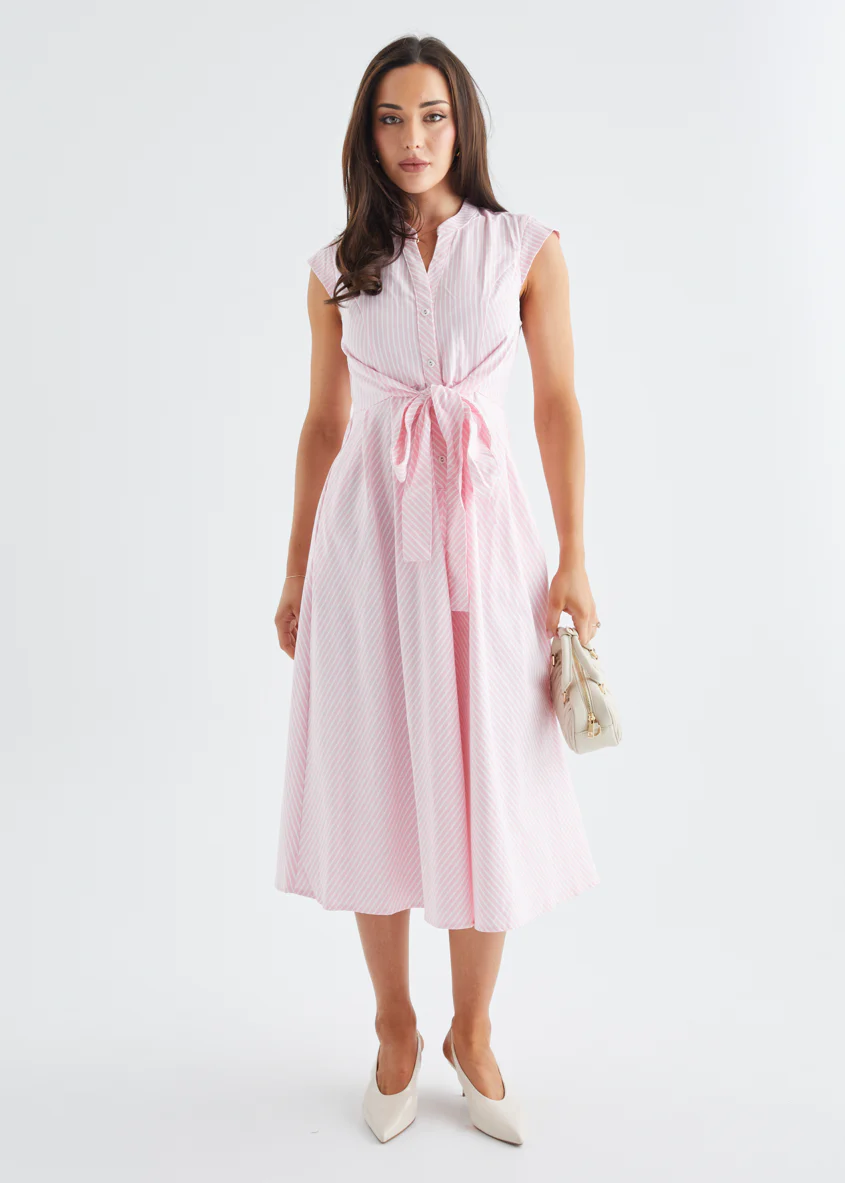 Adelle Midi Dress - Baby Pink - Image 2