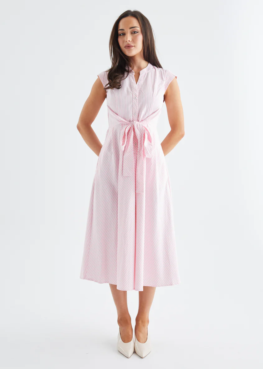 Adelle Midi Dress - Baby Pink - Image 5