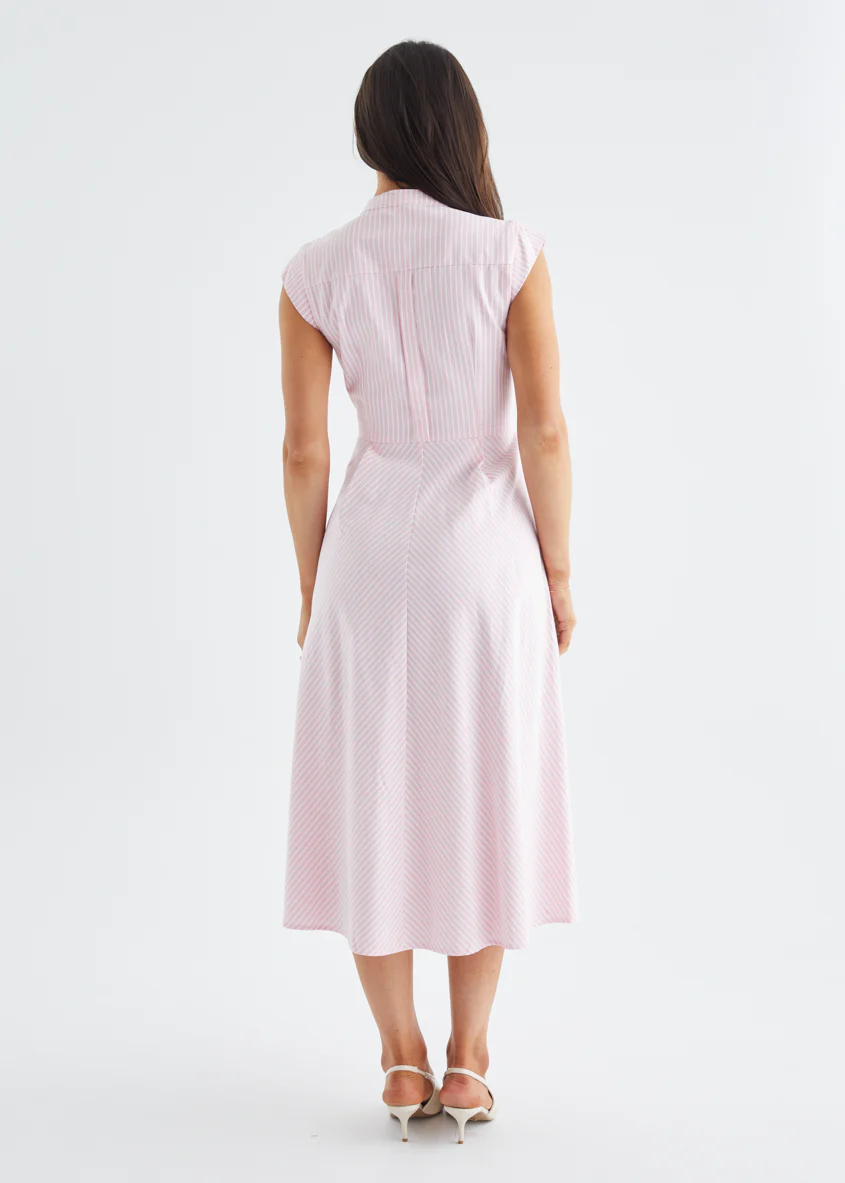 Adelle Midi Dress - Baby Pink - Image 7