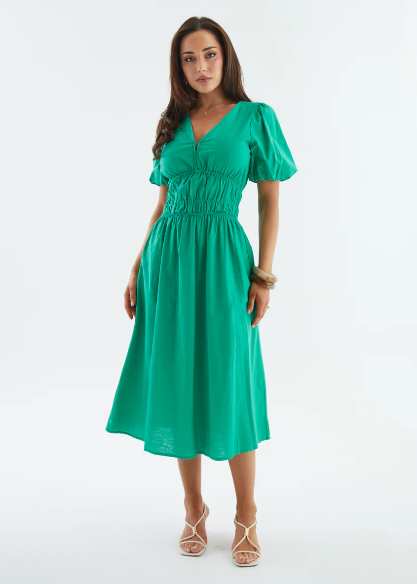 Adrienne Midi Dress - Green