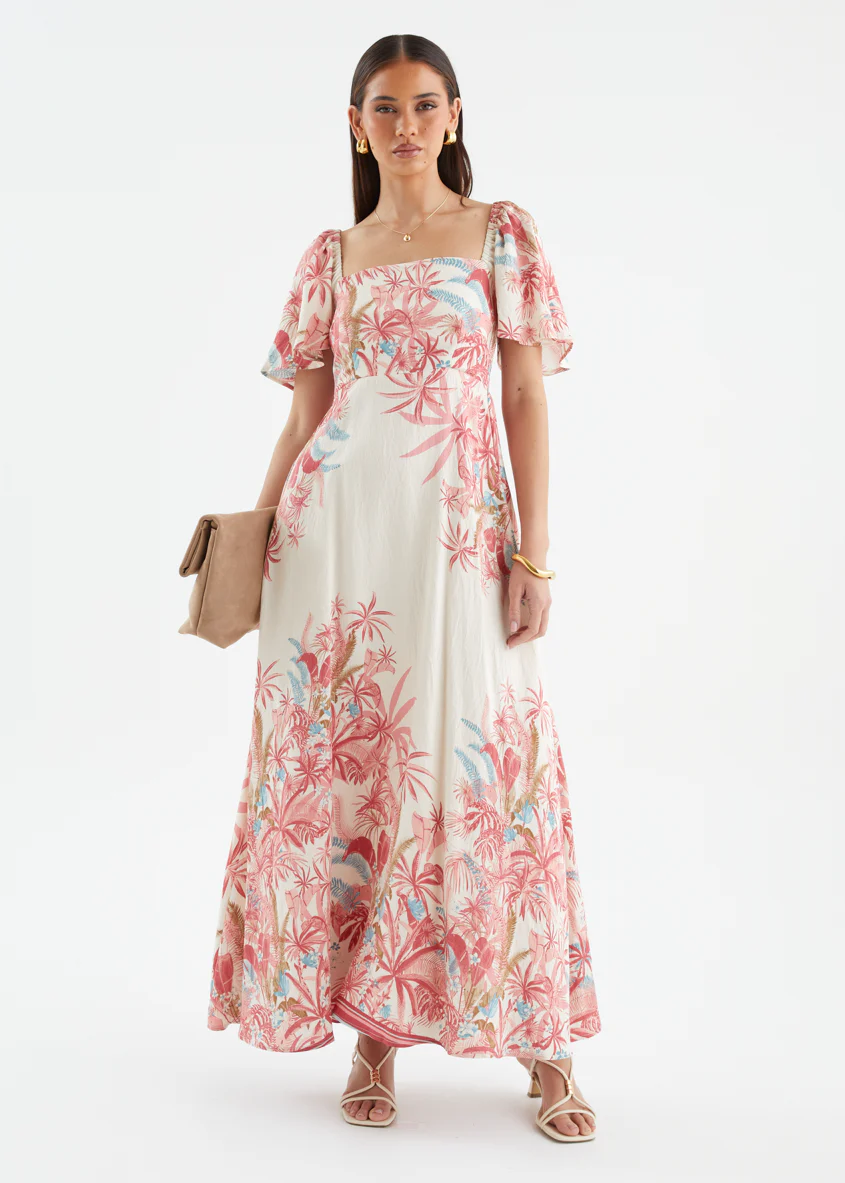 Ailea Maxi Dress - Berry Palms - Image 2