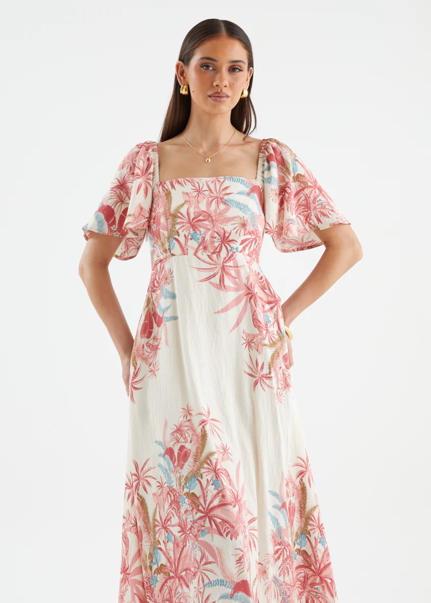 Ailea Maxi Dress - Berry Palms - Image 3