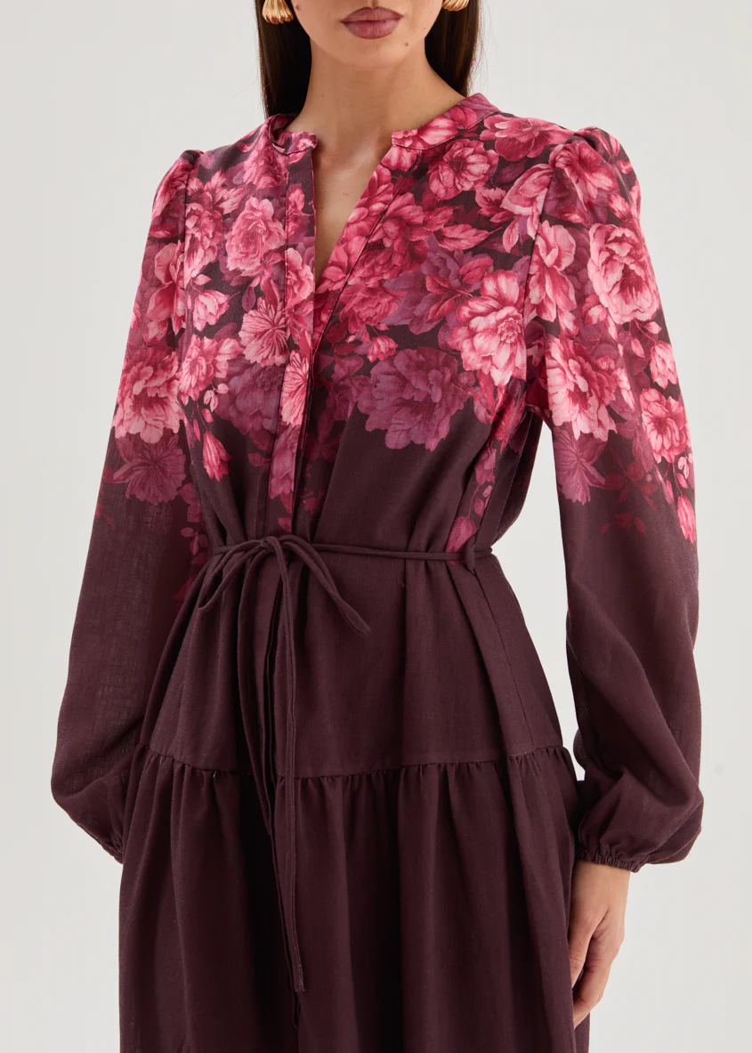 Ainslee Midi Dress - Chocolate Blossom - Image 6