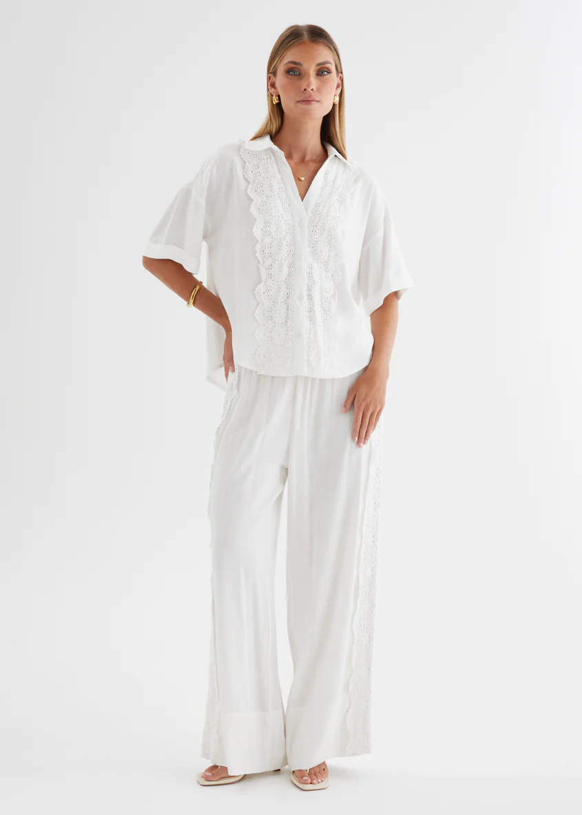 Airlie Shirt - White Lace