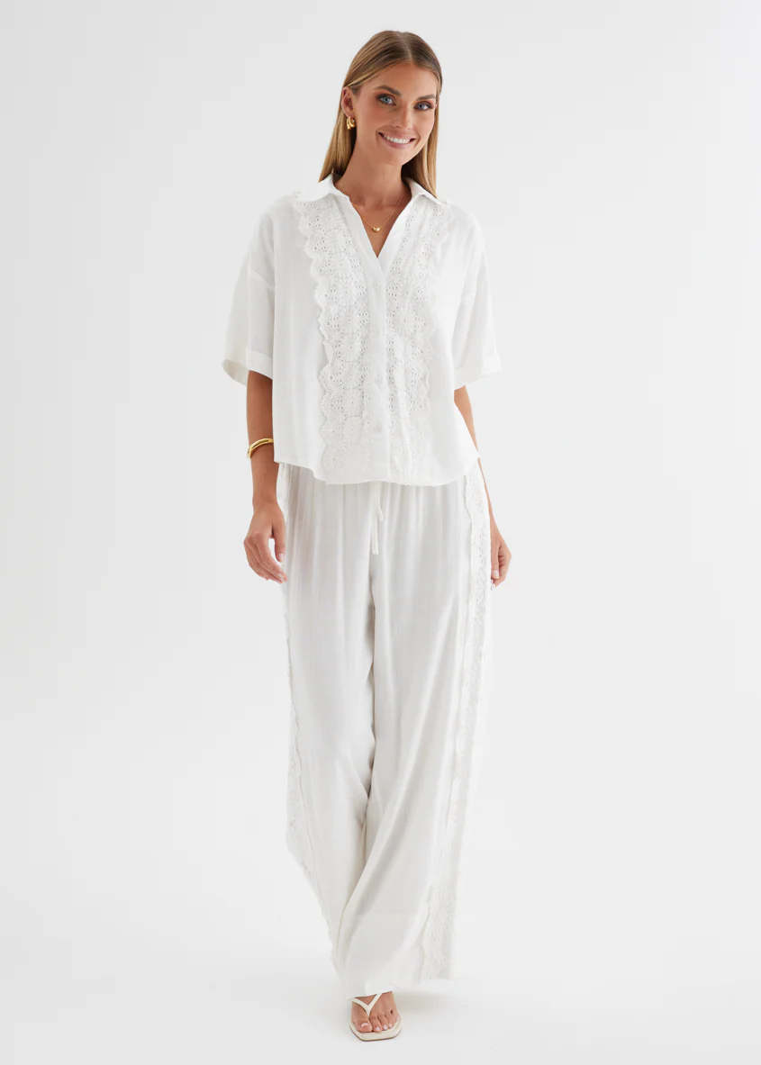 Airlie Shirt - White Lace - Image 4