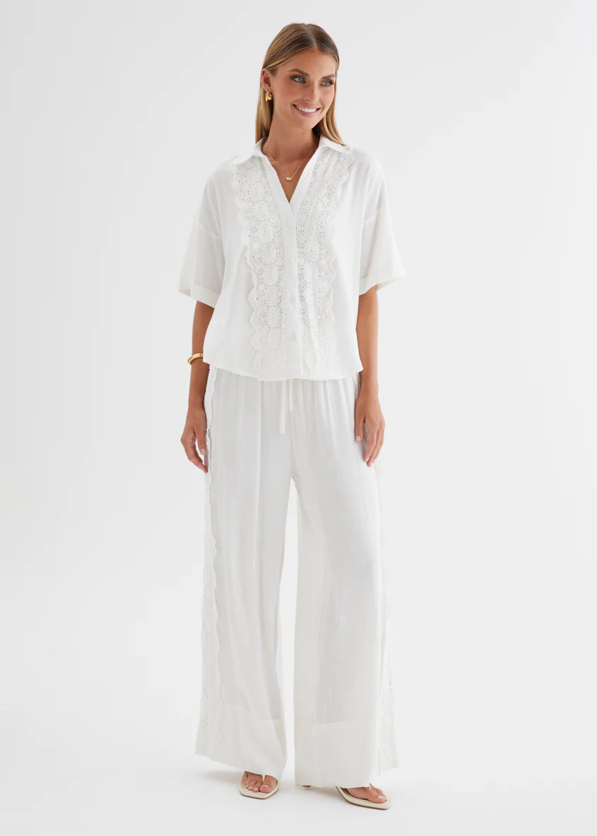 Airlie Shirt - White Lace - Image 6