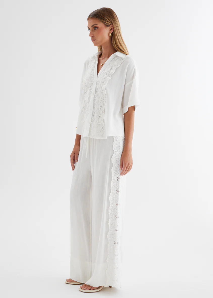 Airlie Shirt - White Lace - Image 7