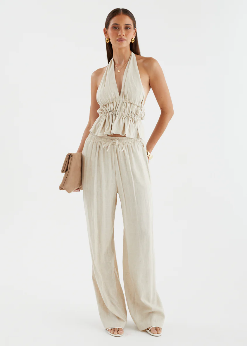 Akira Halter Top - Beige - Image 2