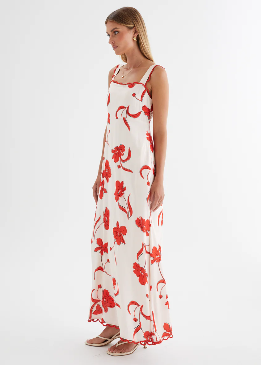 Alarica Maxi Dress - Red Flowers - Image 6