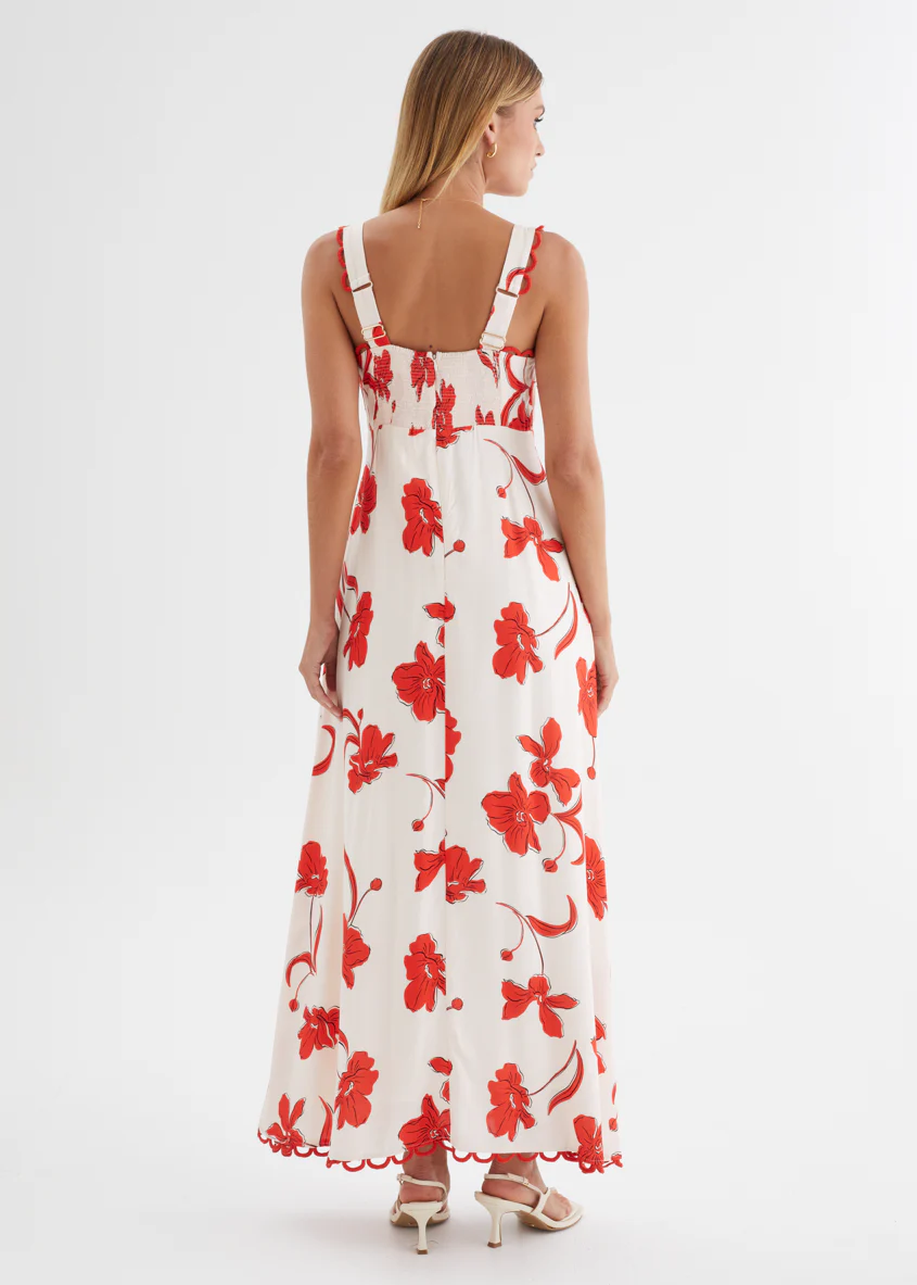 Alarica Maxi Dress - Red Flowers - Image 7