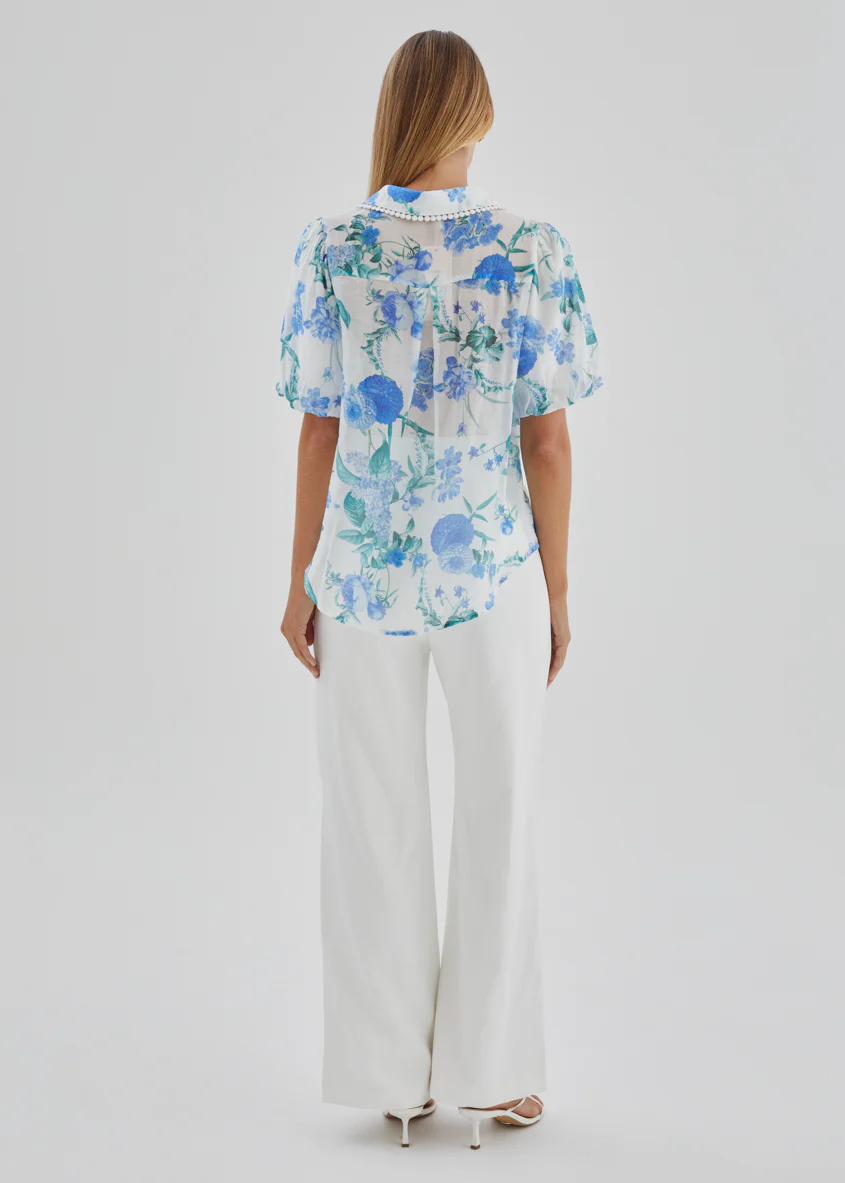 Aldiana Blouse - Blue Garden - Image 11
