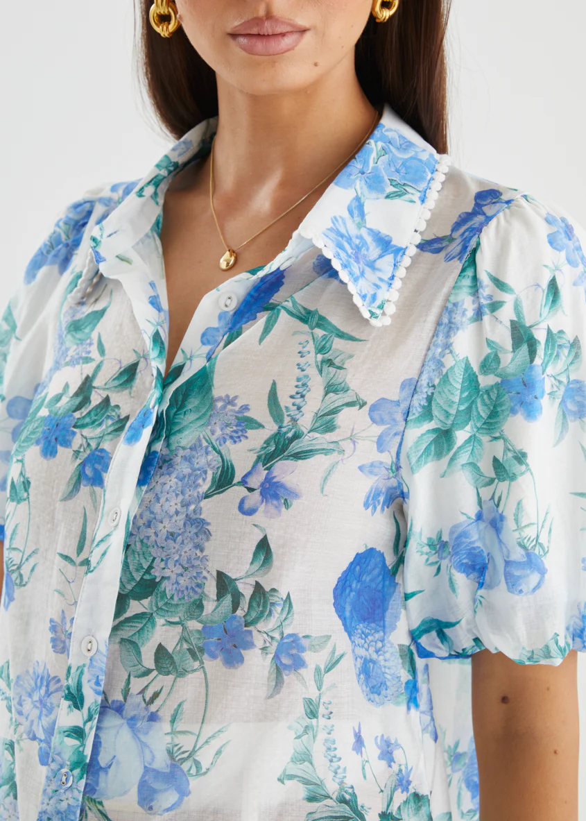 Aldiana Blouse - Blue Garden - Image 20