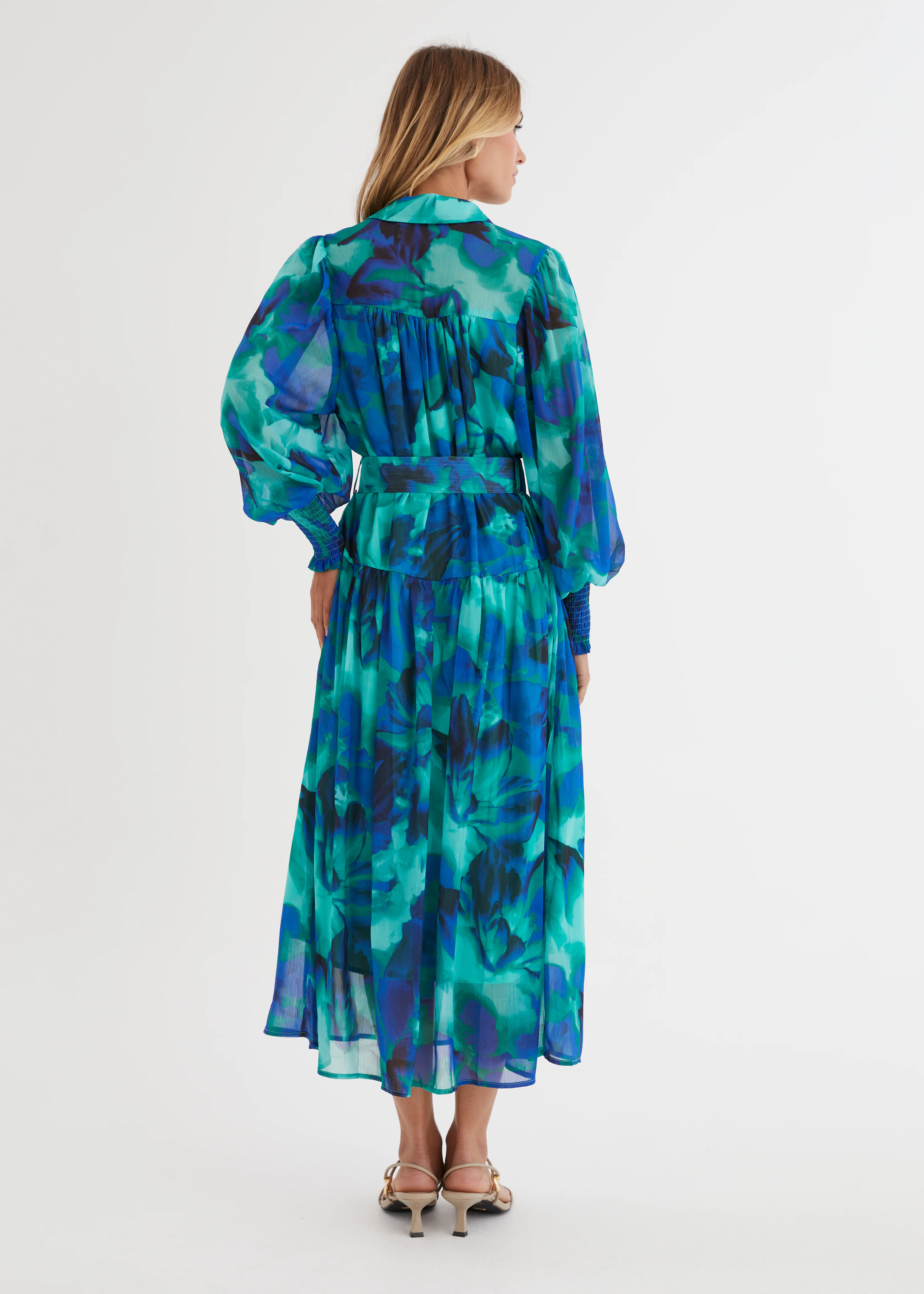 Aleera Midi Dress - Blue Floral - Image 13