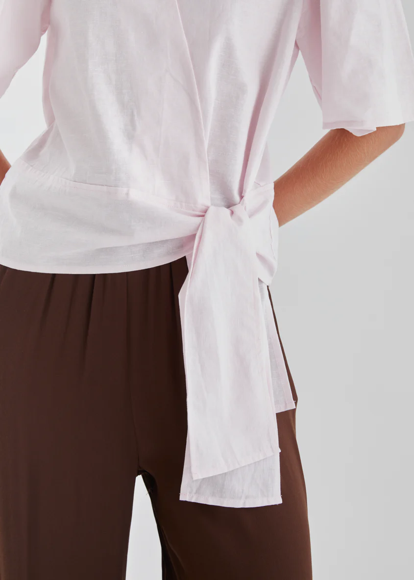 Alennia Wrap Shirt - Light Pink - Image 16