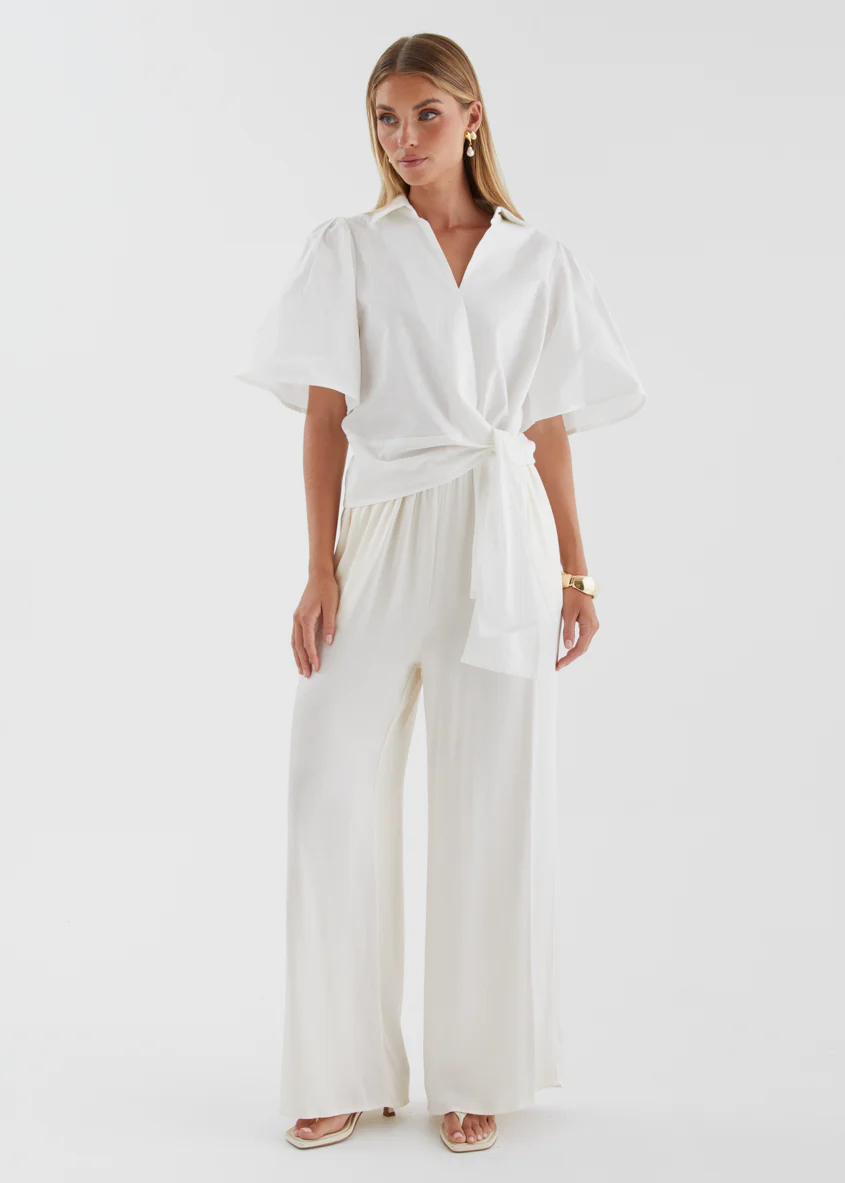 Alennia Wrap Shirt - Off White - Image 7