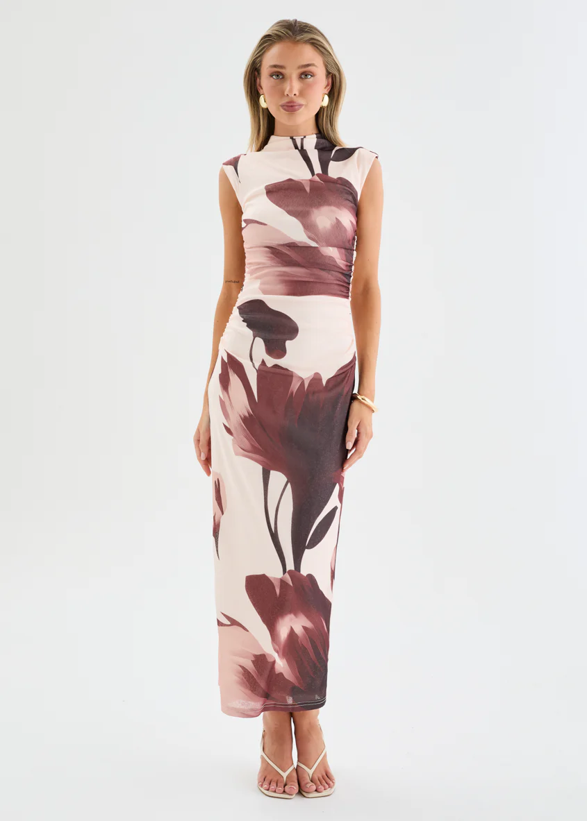 Alicia Midi Dress - Chocolate Floral - Image 4