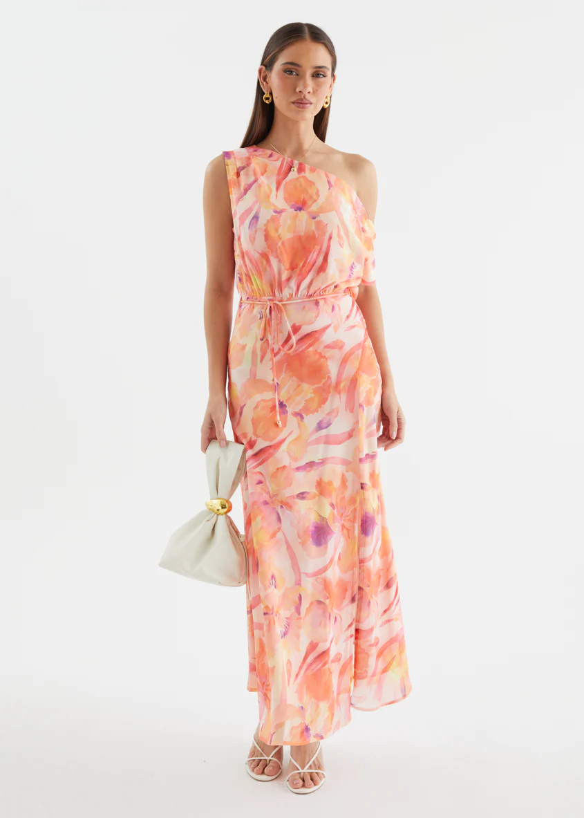 Alisa Drop Shoulder Maxi Dress - Tangerine Dream - Image 2