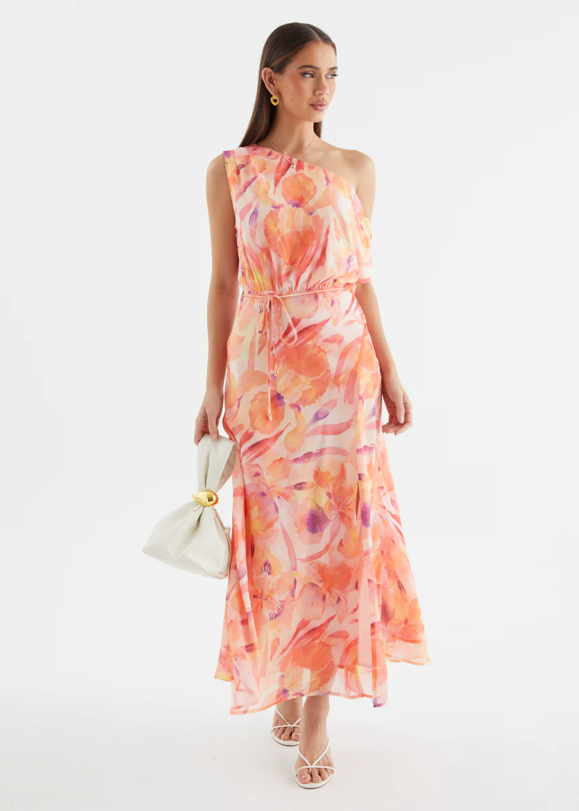 Alisa Drop Shoulder Maxi Dress - Tangerine Dream - Image 4