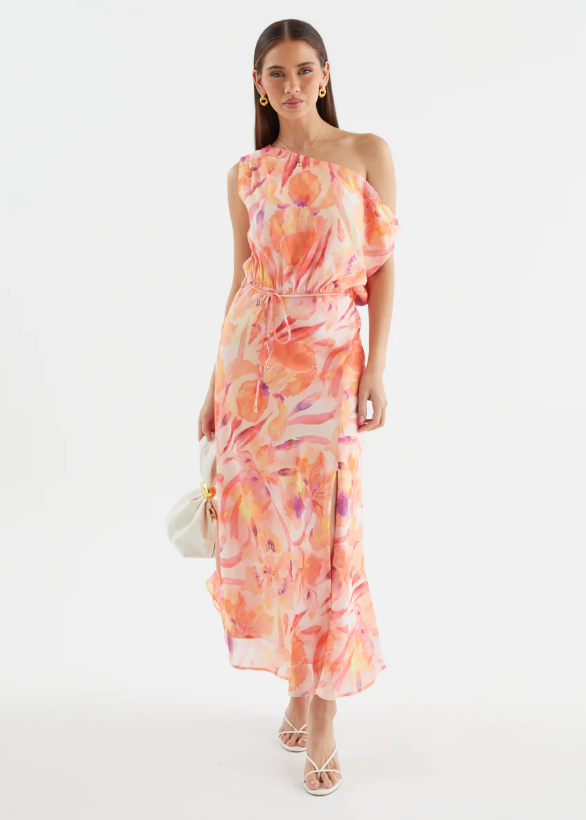 Alisa Drop Shoulder Maxi Dress - Tangerine Dream - Image 5