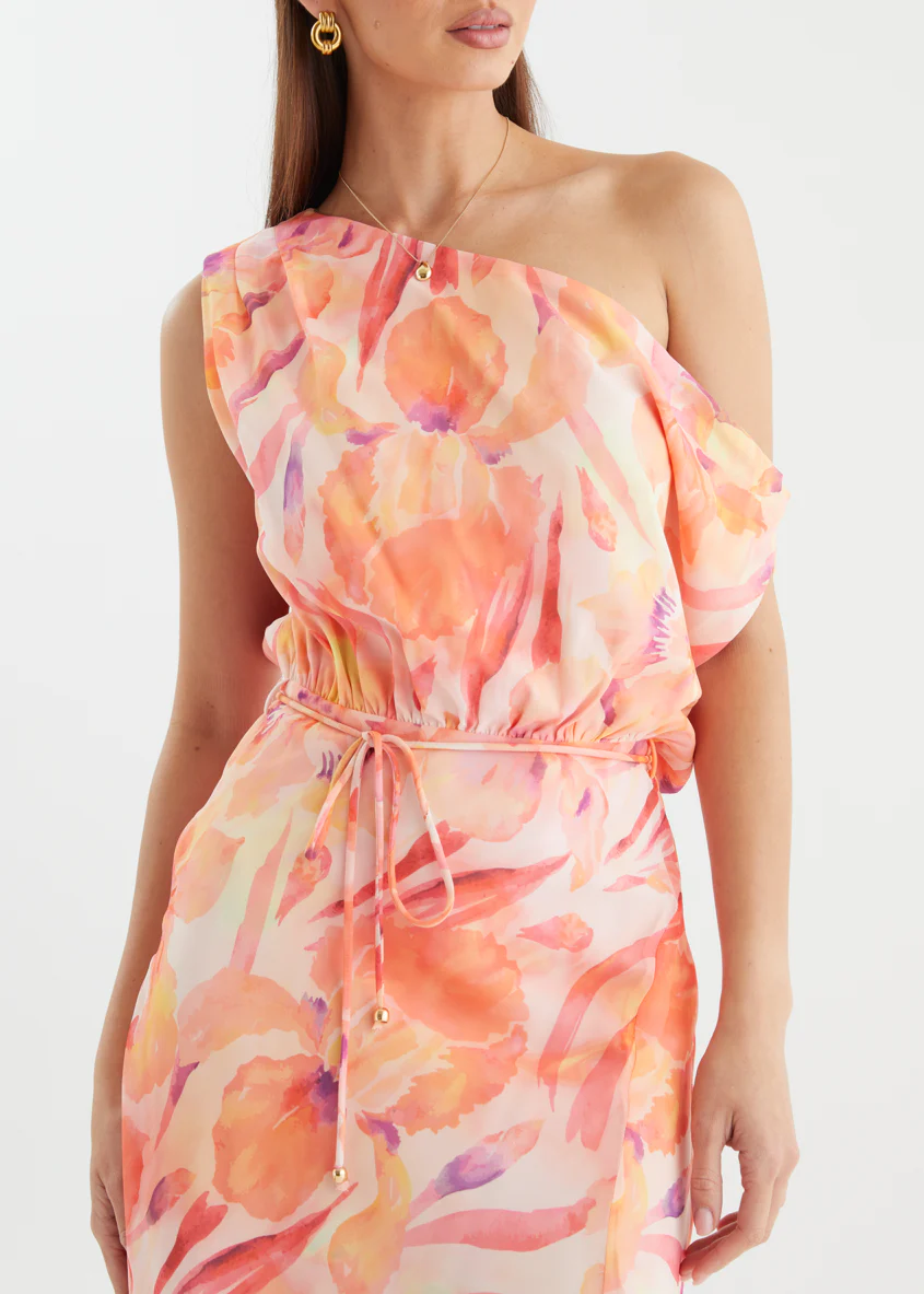 Alisa Drop Shoulder Maxi Dress - Tangerine Dream - Image 8