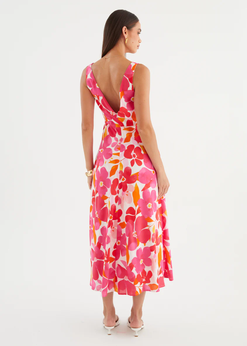 Alisina Midi Dress - Pink Flowers - Image 8
