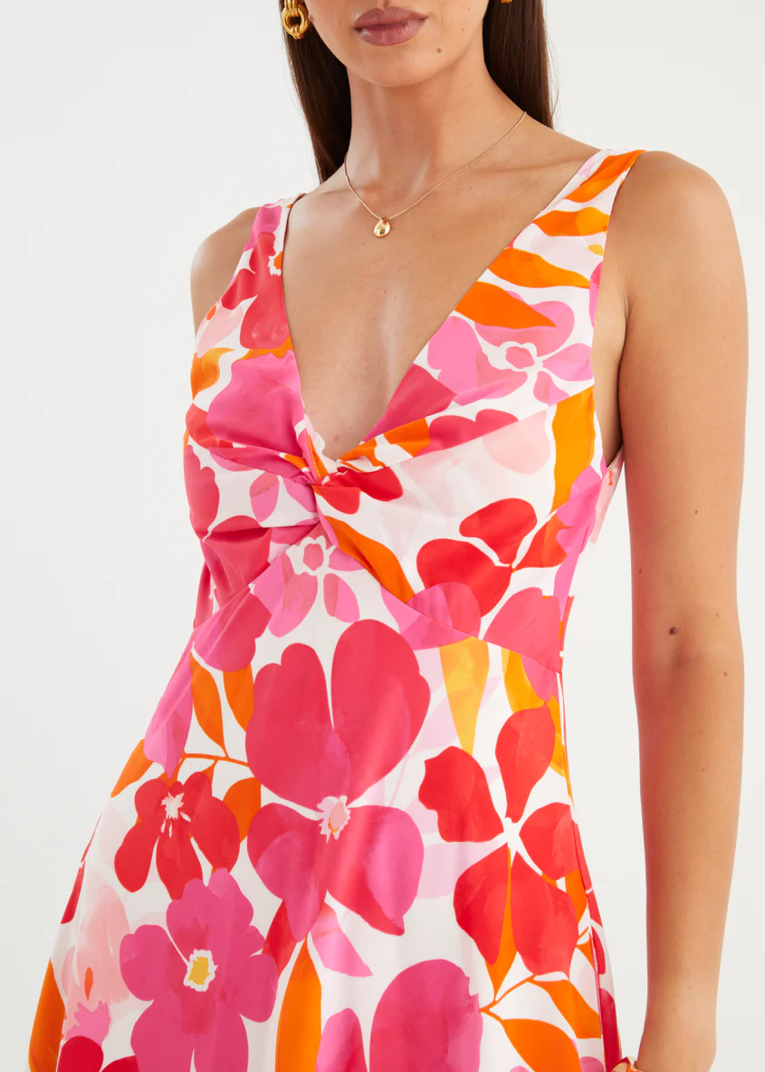 Alisina Midi Dress - Pink Flowers - Image 9