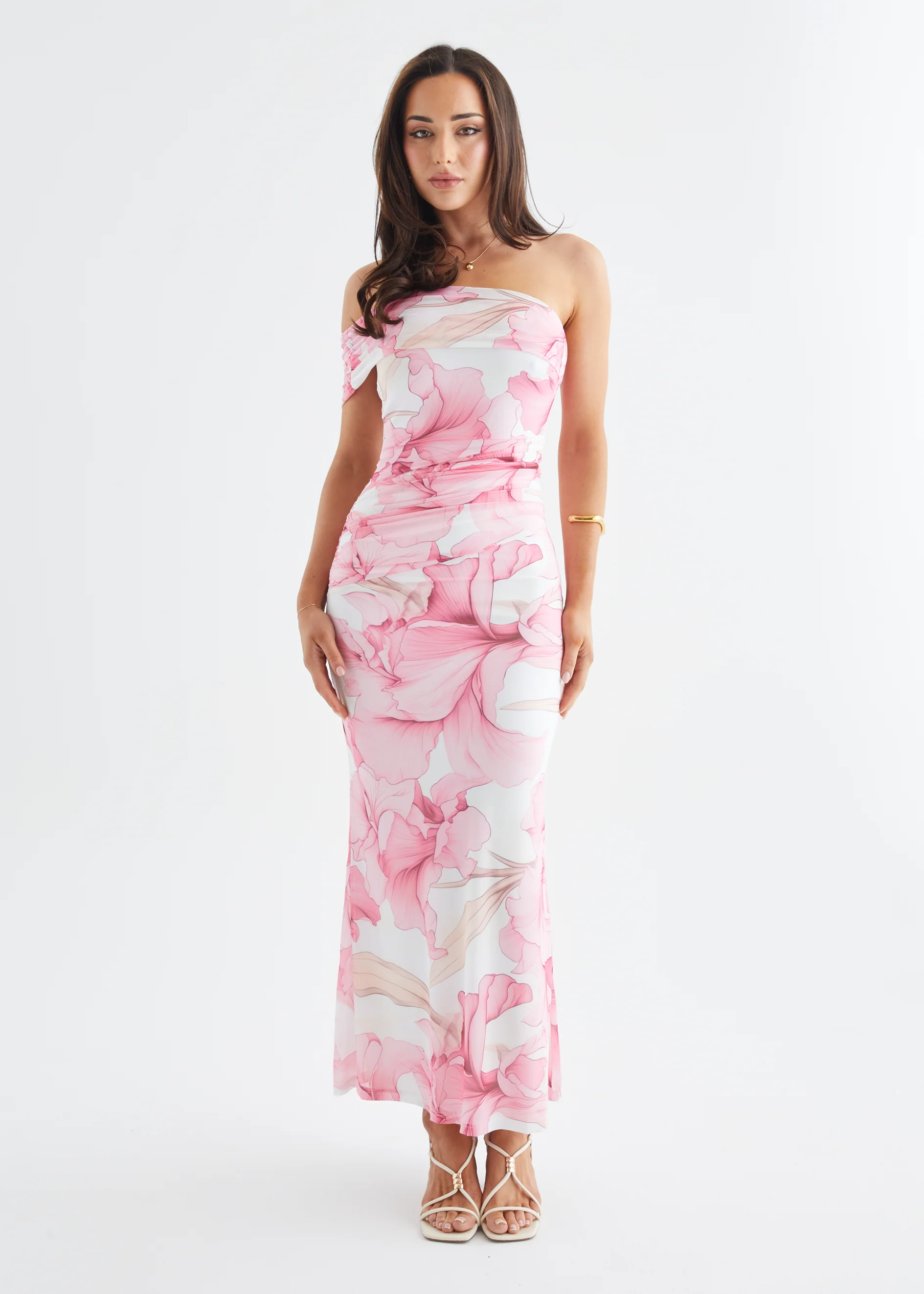 Allina Mesh Maxi Dress - Pink Petal - Image 7