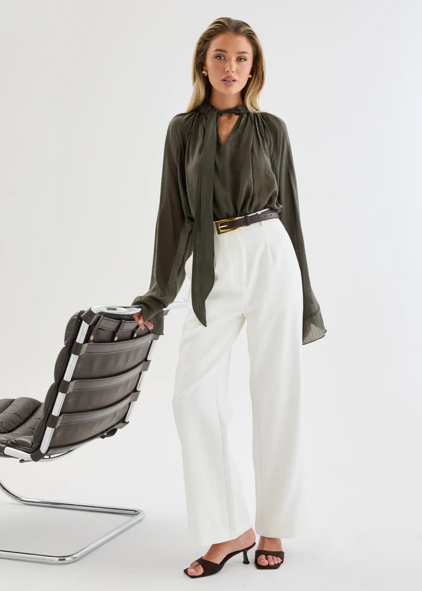 Amberlea Blouse - Khaki - Image 7