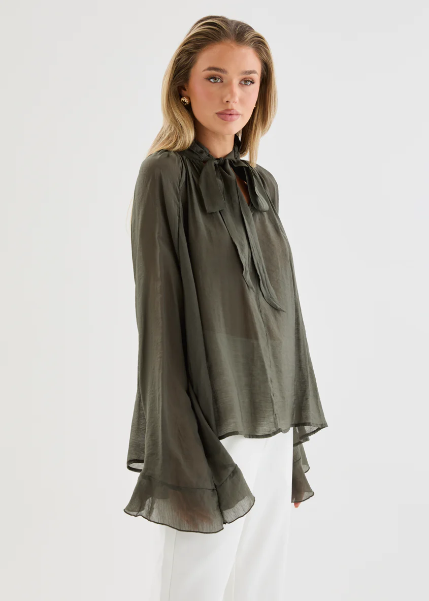 Amberlea Blouse - Khaki - Image 8