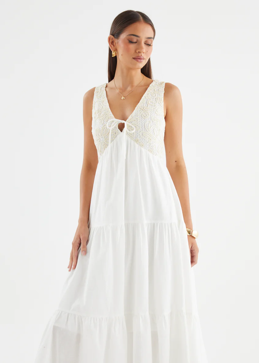 Amberley Maxi Dress - Off White - Image 3