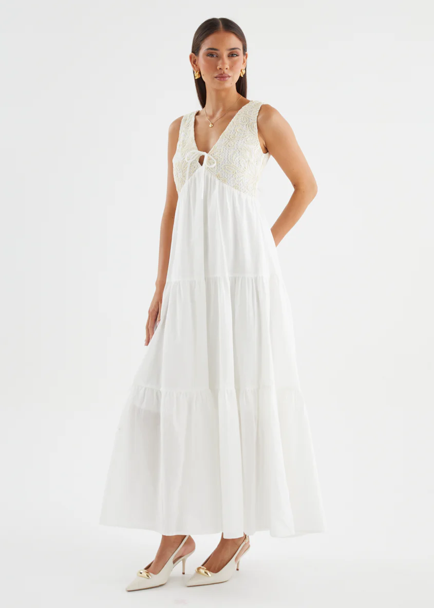 Amberley Maxi Dress - Off White - Image 6