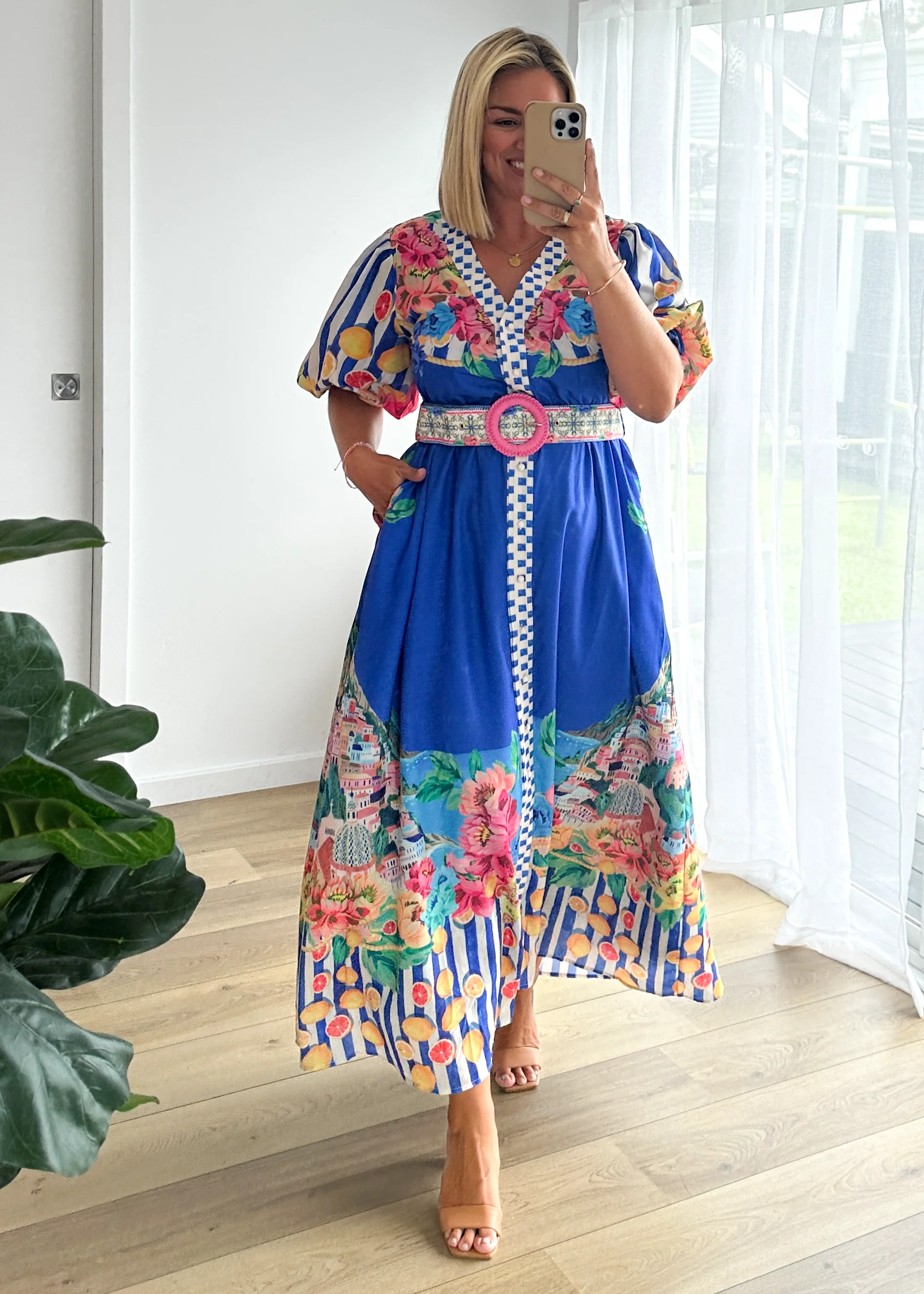 Ambre Maxi Dress - Positano Cobalt - Image 5