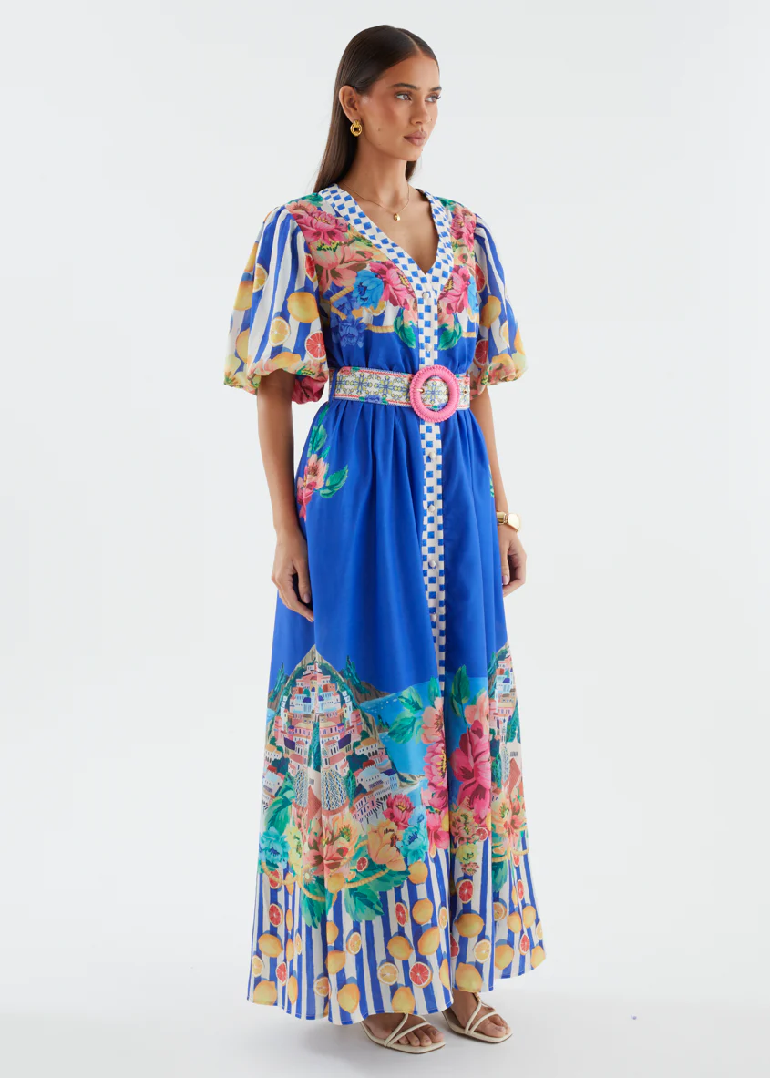 Ambre Maxi Dress - Positano Cobalt - Image 7