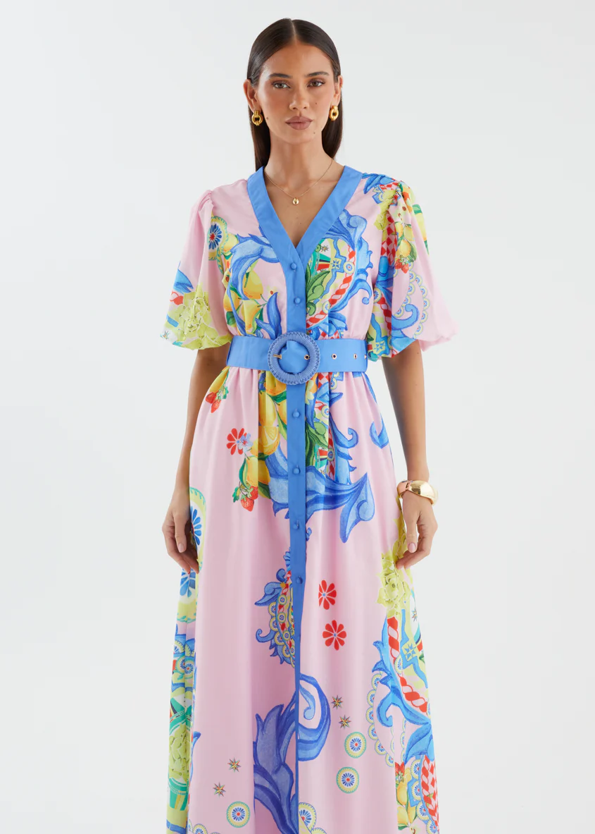 Ambre Maxi Dress - Sicily Print - Image 4