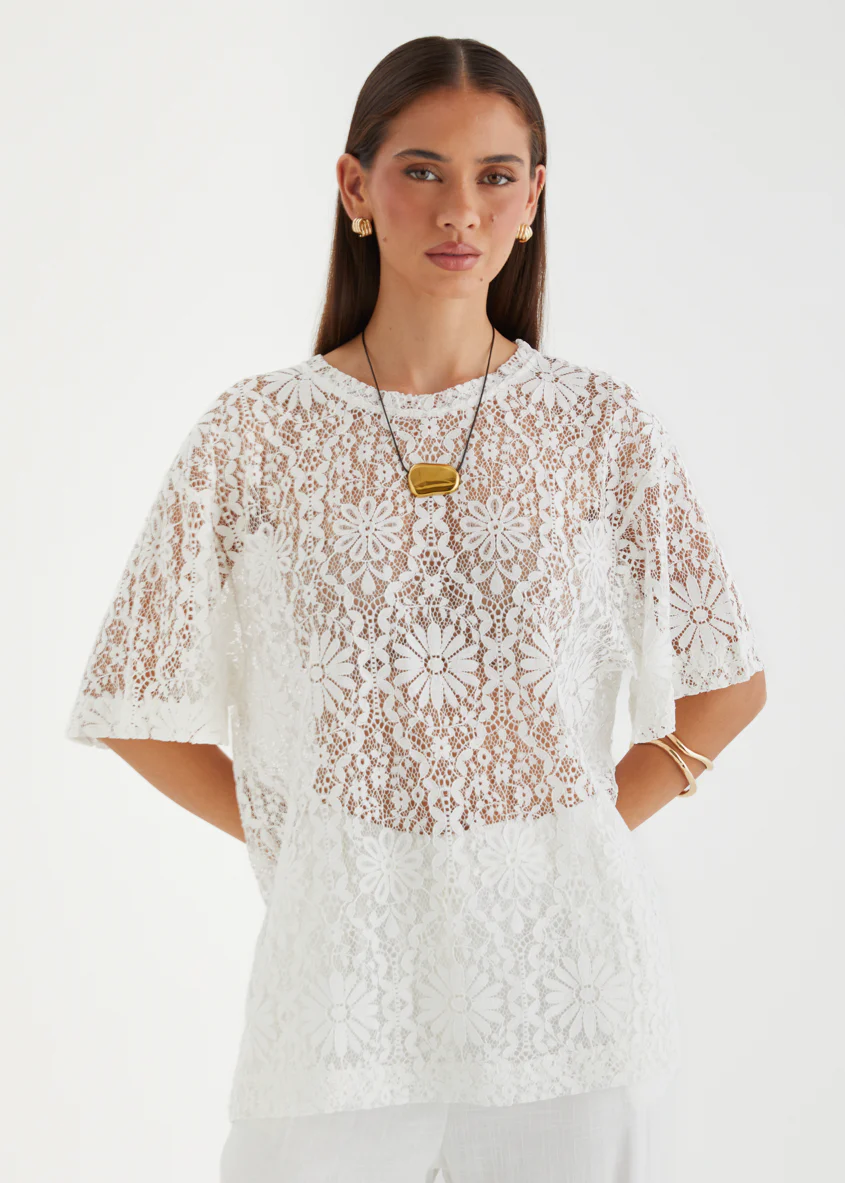 Ameliyah Lace Top - Off White