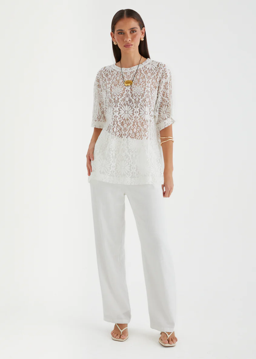 Ameliyah Lace Top - Off White - Image 4