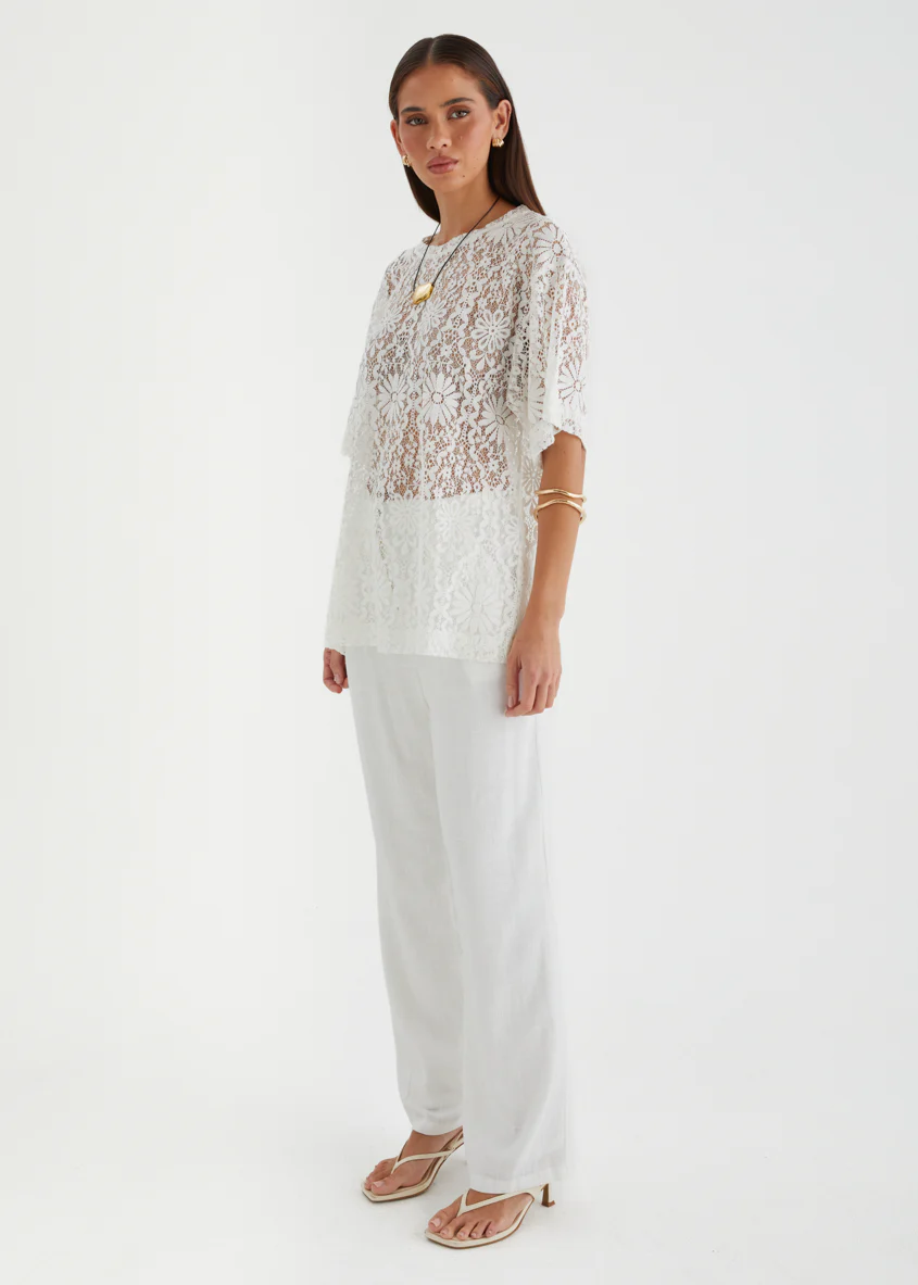 Ameliyah Lace Top - Off White - Image 7