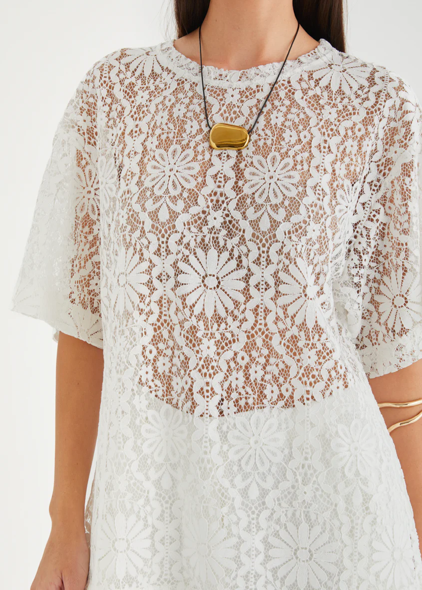 Ameliyah Lace Top - Off White - Image 9