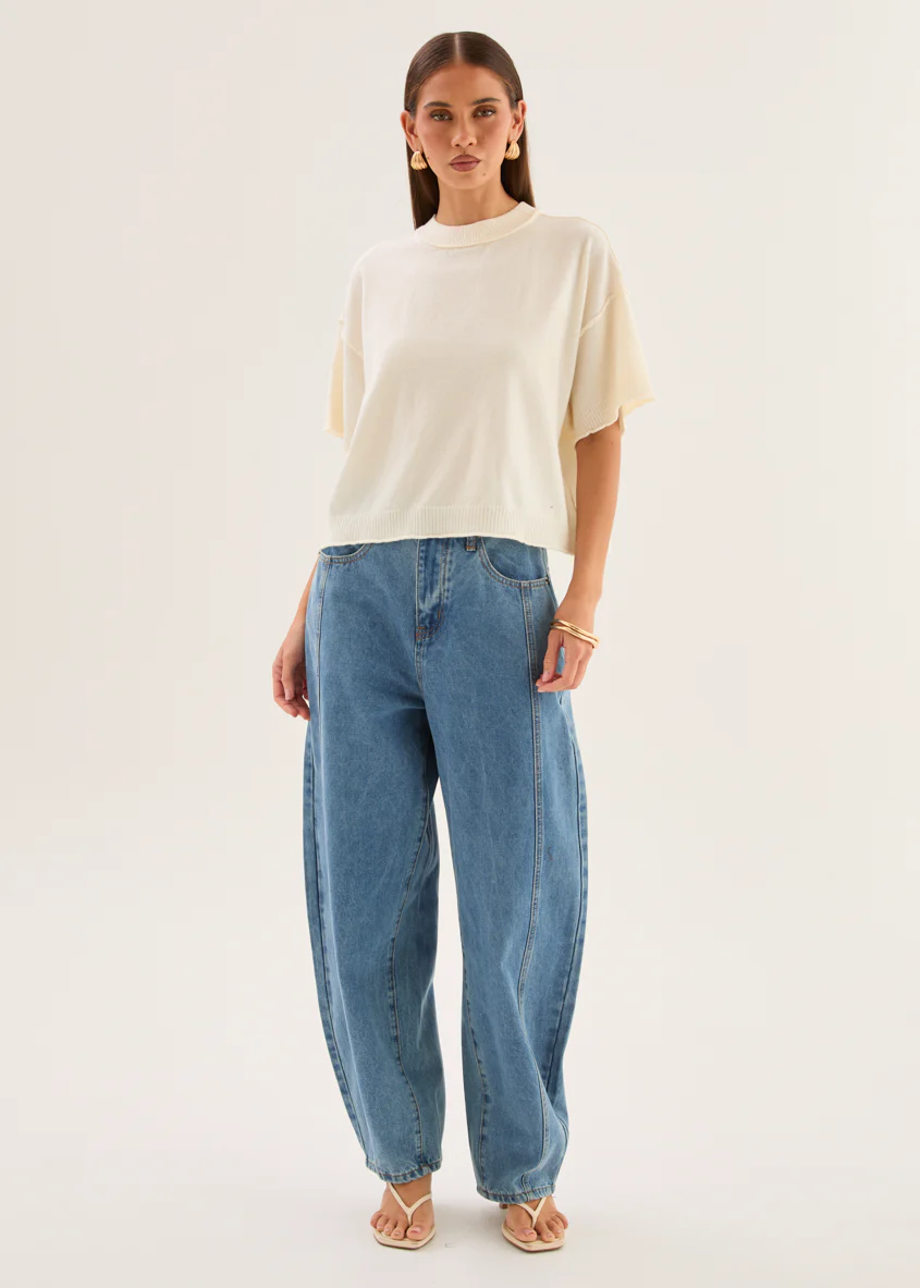 Anderson Barrel Jeans - Mid Wash - Image 15