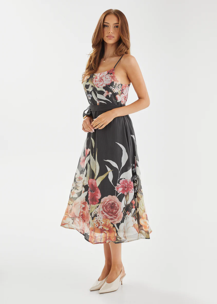 Andrea Midi Dress - Black Garden - Image 5