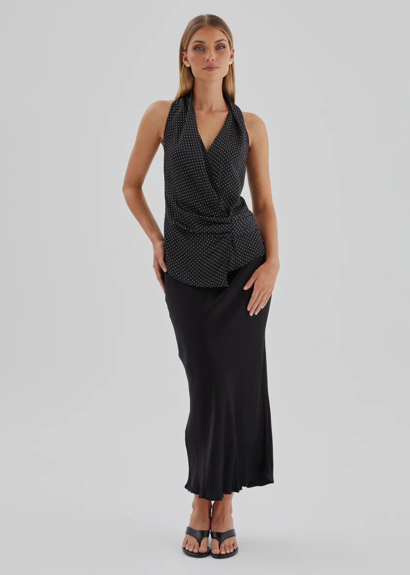 Angela Top - Black Polka Dot - Image 2