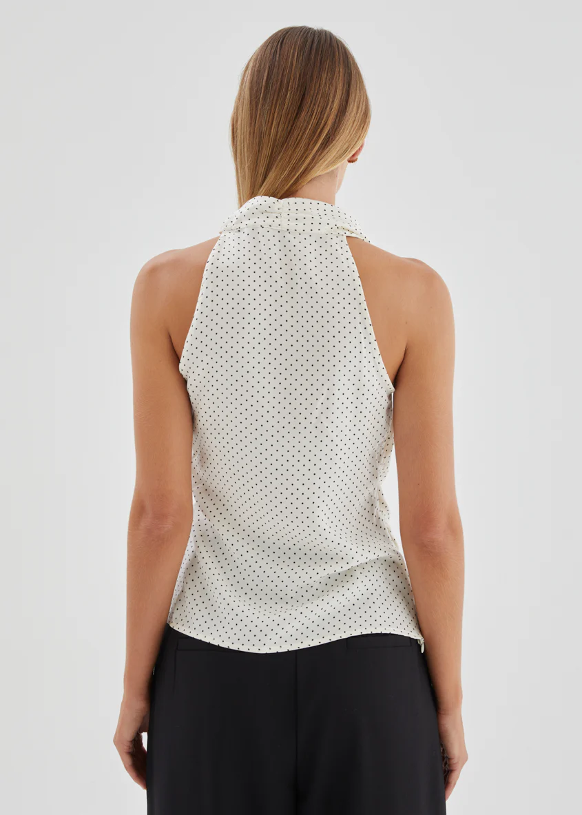 Angela Top - White Polka Dot - Image 11