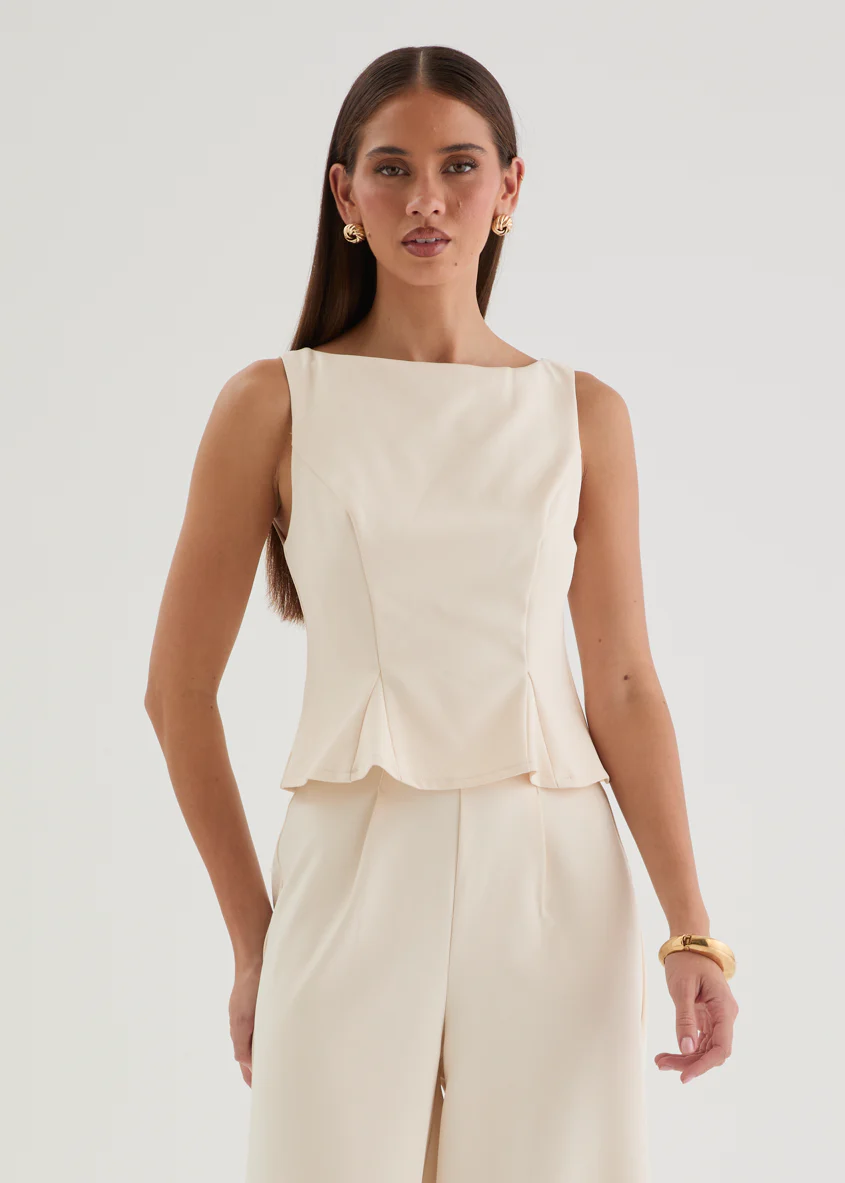 Annaleise Pantsuit - Cream - Image 2