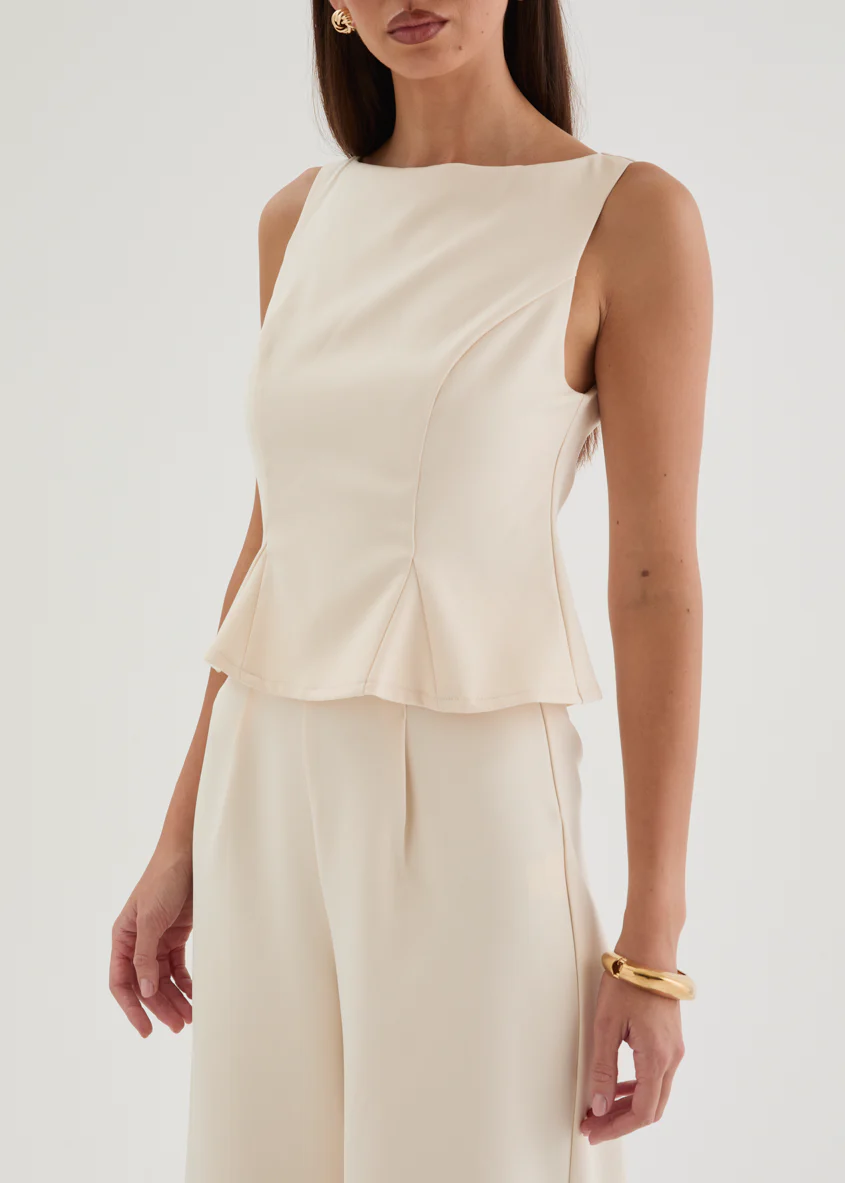 Annaleise Pantsuit - Cream - Image 9