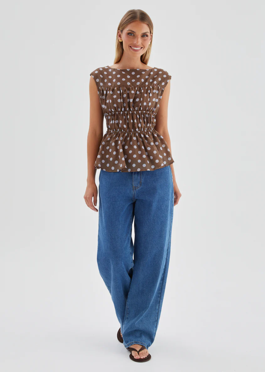 Apollo Top - Chocolate Polka - Image 5