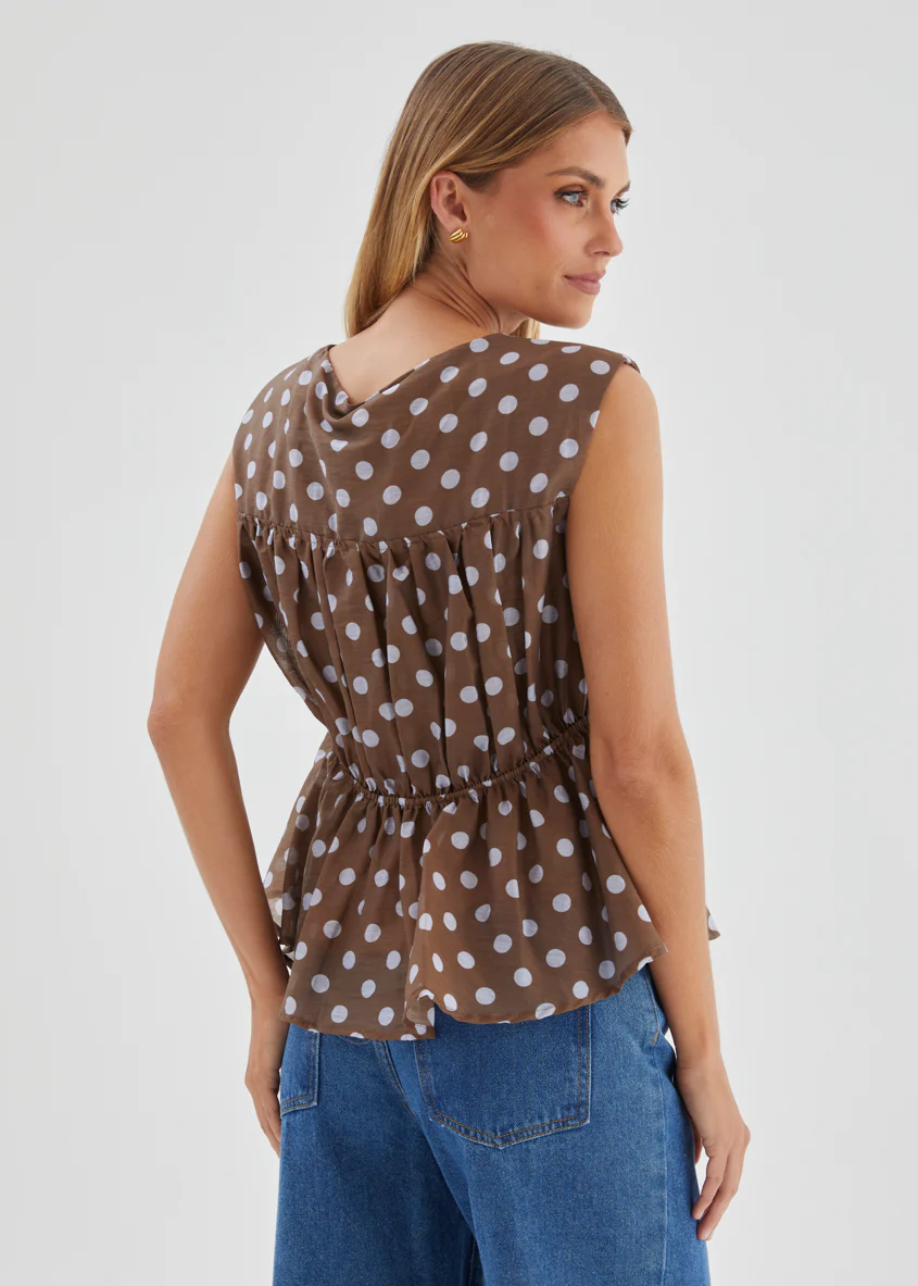 Apollo Top - Chocolate Polka - Image 7